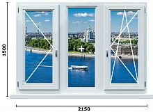Окно ПВХ 1500X2150 58мм от/от Дома серии 1-335