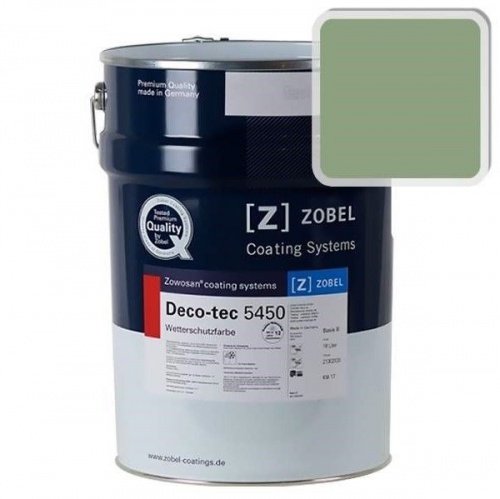 Краска для дерева ZOBEL Deco-tec 5450B RAL 6021 акриловая шелковисто-матовая