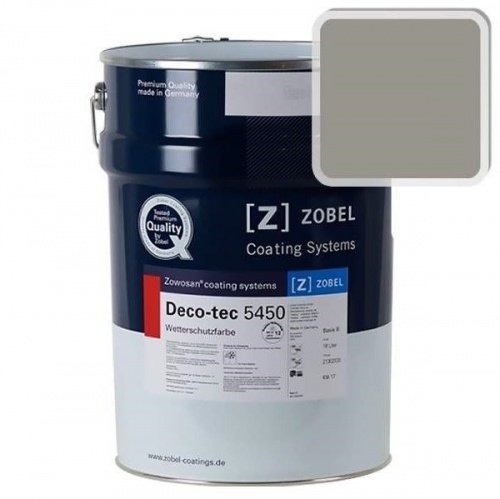 Краска для дерева ZOBEL Deco-tec 5450B RAL 7030 акриловая шелковисто-матовая фото 4