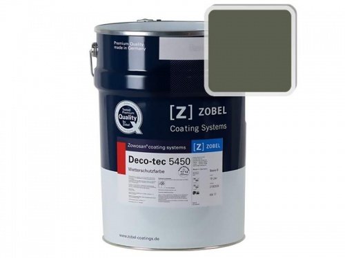 Краска для дерева ZOBEL Deco-tec 5450C RAL 6003 акриловая шелковисто-матовая фото 4