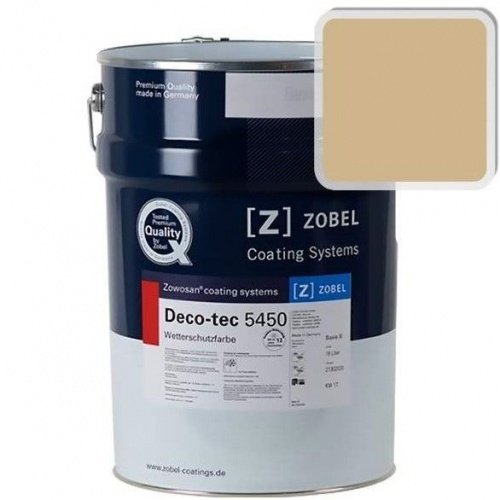 Краска для дерева ZOBEL Deco-tec 5450A RAL 1001 акриловая шелковисто-матовая фото 3