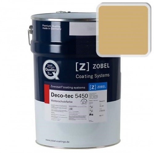 Краска для дерева ZOBEL Deco-tec 5450B RAL 1002 акриловая шелковисто-матовая