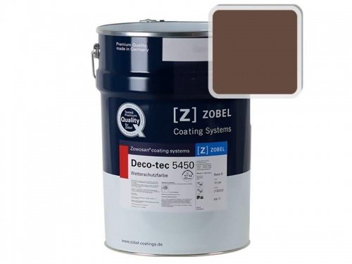 Краска для дерева ZOBEL Deco-tec 5450C RAL 8011 акриловая шелковисто-матовая фото 4