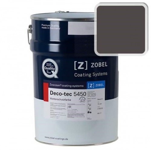 Краска для дерева ZOBEL Deco-tec 5450C RAL 8019 акриловая шелковисто-матовая