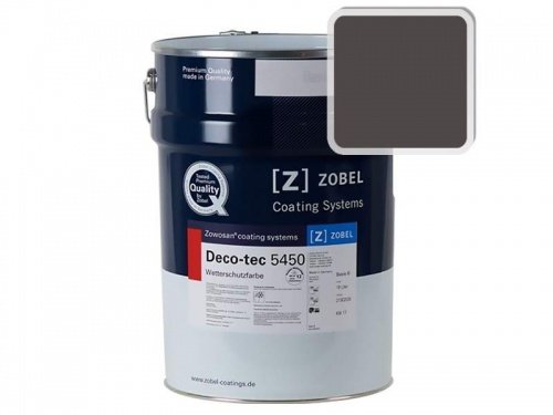 Краска для дерева ZOBEL Deco-tec 5450C RAL 8019 акриловая шелковисто-матовая фото 4