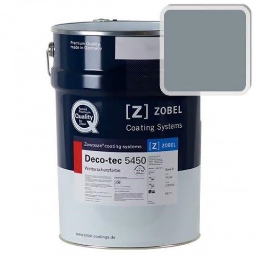 Краска для дерева ZOBEL Deco-tec 5450B RAL 7000 акриловая шелковисто-матовая фото 4