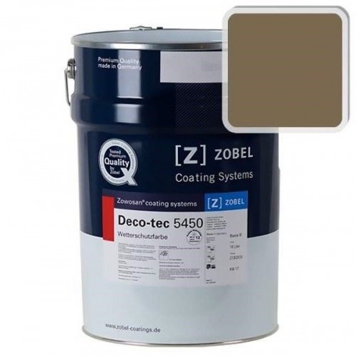 Краска для дерева ZOBEL Deco-tec 5450C RAL 7008 акриловая шелковисто-матовая фото 4