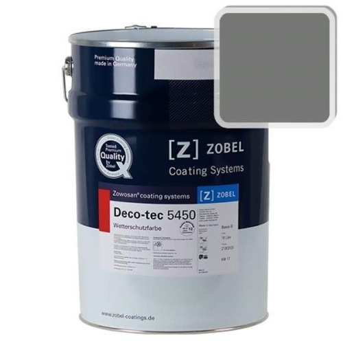 Краска для дерева ZOBEL Deco-tec 5450C RAL 7005 акриловая шелковисто-матовая фото 4