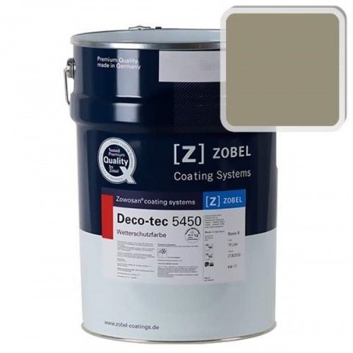 Краска для дерева ZOBEL Deco-tec 5450B RAL 7034 акриловая шелковисто-матовая фото 4