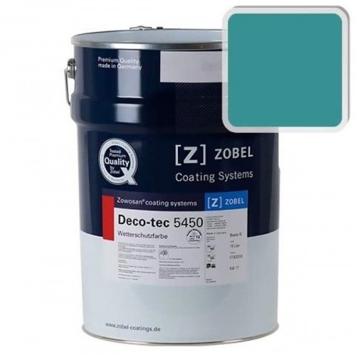 Краска для дерева ZOBEL Deco-tec 5450B RAL 5018 акриловая шелковисто-матовая