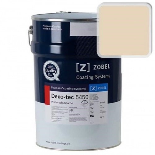 Краска для дерева ZOBEL Deco-tec 5450A RAL 1015 акриловая шелковисто-матовая фото 3