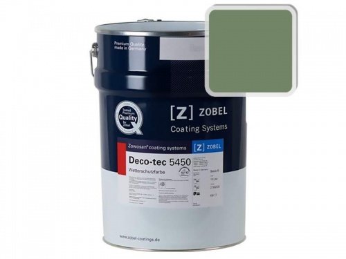 Краска для дерева ZOBEL Deco-tec 5450B RAL 6011 акриловая шелковисто-матовая фото 4