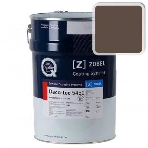 Краска для дерева ZOBEL Deco-tec 5450C RAL 8028 акриловая шелковисто-матовая