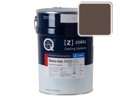 Краска для дерева ZOBEL Deco-tec 5450C RAL 8028 акриловая шелковисто-матовая фото 4
