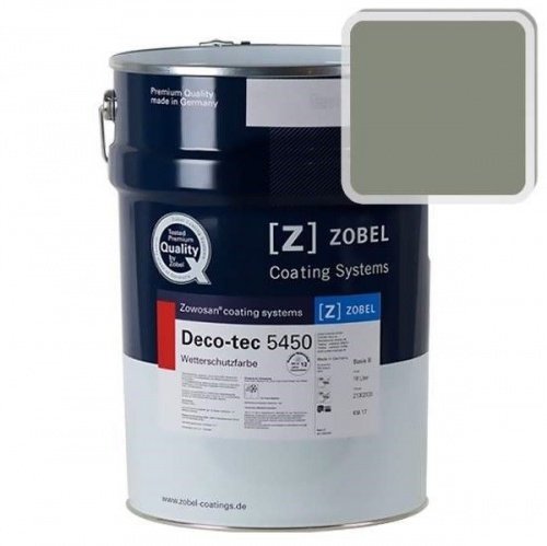 Краска для дерева ZOBEL Deco-tec 5450B RAL 7033 акриловая шелковисто-матовая