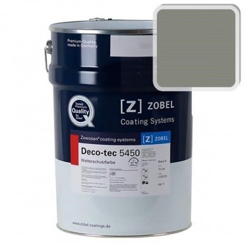 Краска для дерева ZOBEL Deco-tec 5450B RAL 7023 акриловая шелковисто-матовая