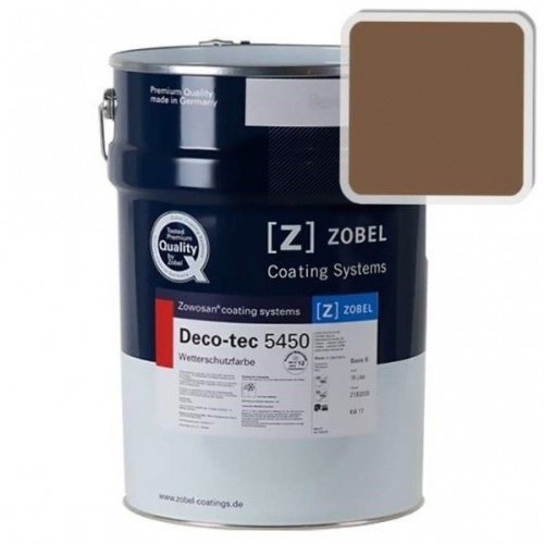 Краска для дерева ZOBEL Deco-tec 5450C RAL 8008 акриловая шелковисто-матовая фото 4