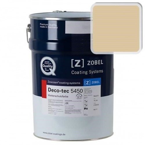 Краска для дерева ZOBEL Deco-tec 5450A RAL 1014 акриловая шелковисто-матовая