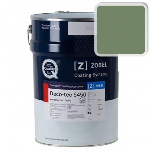 Краска для дерева ZOBEL Deco-tec 5450B RAL 6011 акриловая шелковисто-матовая
