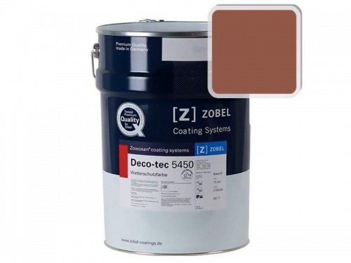 Краска для дерева ZOBEL Deco-tec 5450C RAL 8004 акриловая шелковисто-матовая фото 4