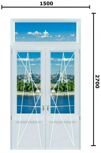 Балконная пара ПВХ 1500X2700 Дома Старого фонда