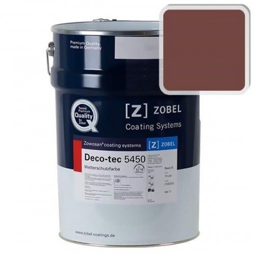 Краска для дерева ZOBEL Deco-tec 5450C RAL 3009 акриловая шелковисто-матовая