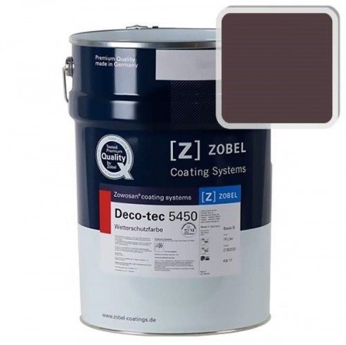 Краска для дерева ZOBEL Deco-tec 5450C RAL 3007 акриловая шелковисто-матовая фото 4